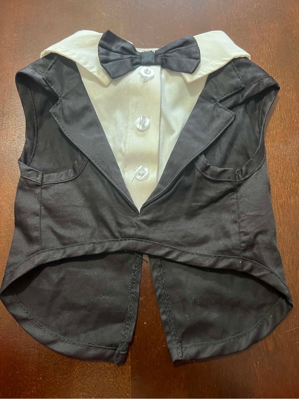 Pet Tuxedo Vest with Bow Tie - Black and White